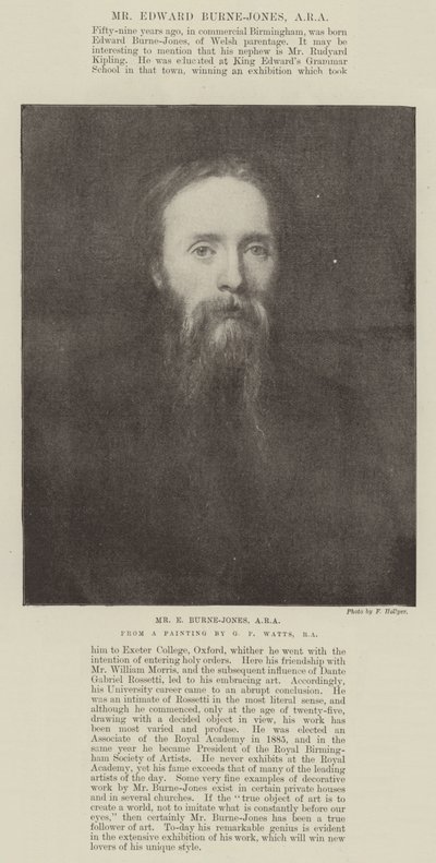 Mr E Burne-Jones, ARA by George Frederick Watts